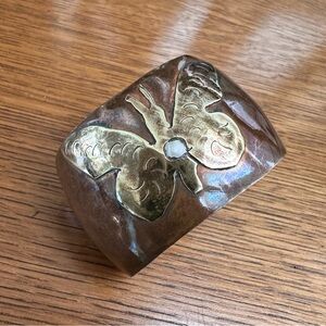 Vintage Artisan Copper Butterfly Bracelet